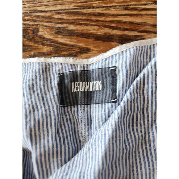 Reformation Angela linen striped dress sz XS - Picture 2 of 4